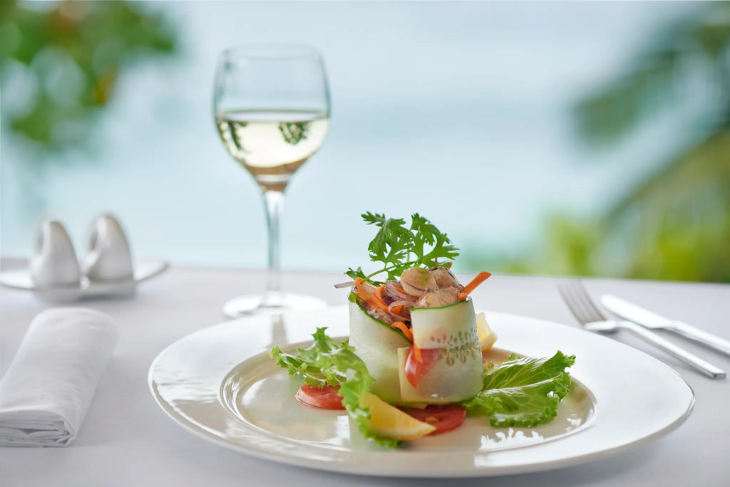 Lunch at DoubleTree by Hilton Seychelles Allamanda Resort and Spa, Mahe Island, Seychelles.