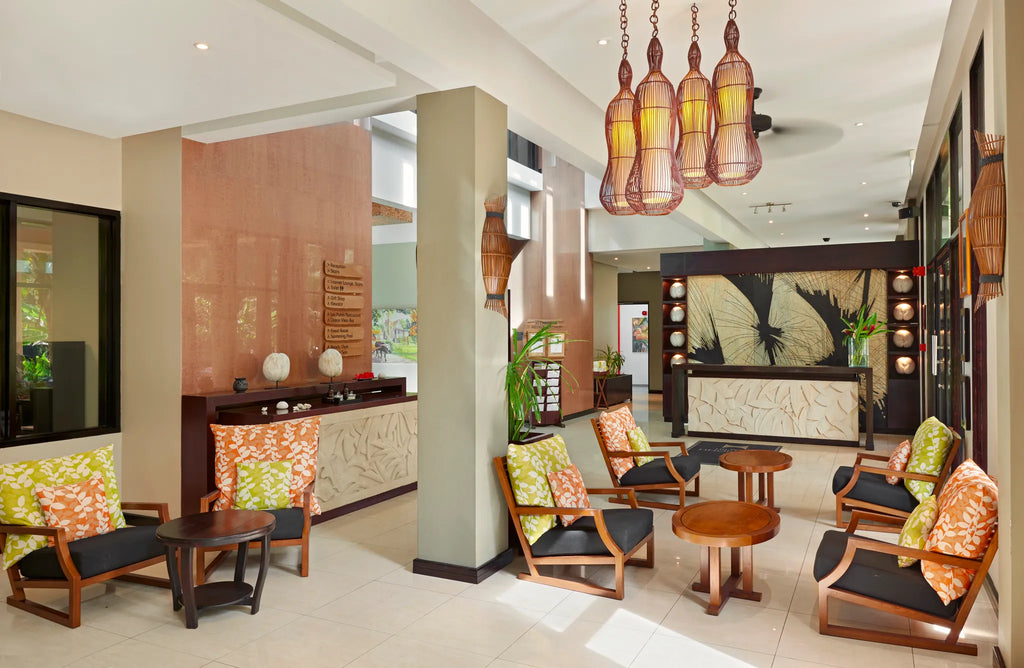 Reception at DoubleTree by Hilton Seychelles Allamanda Resort and Spa, Mahe Island, Seychelles.