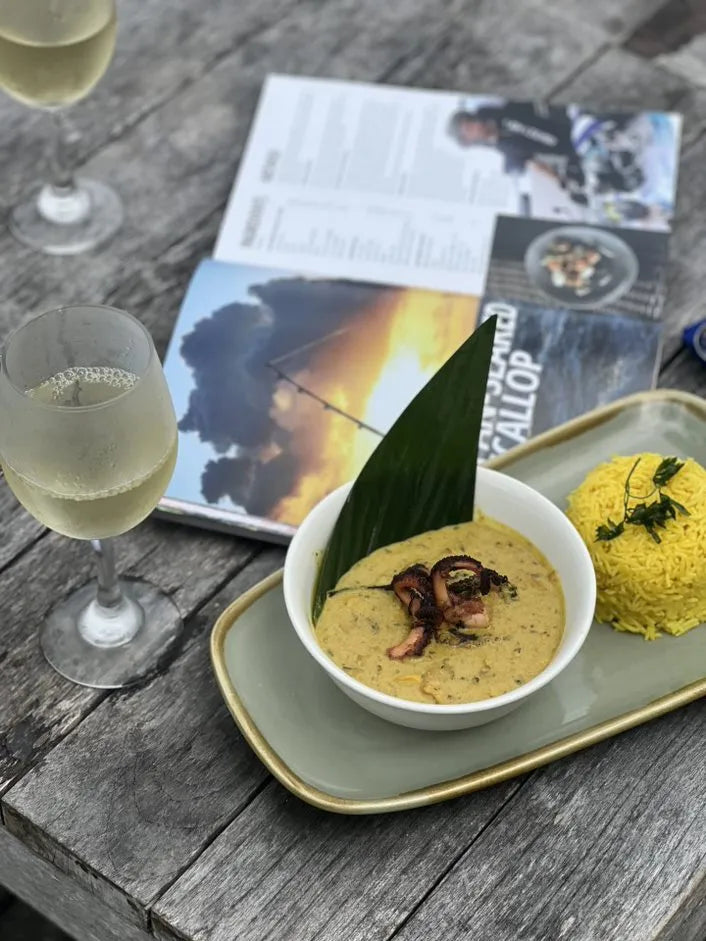 Octopus curry at DoubleTree by Hilton Seychelles Allamanda Resort and Spa, Mahe Island, Seychelles.