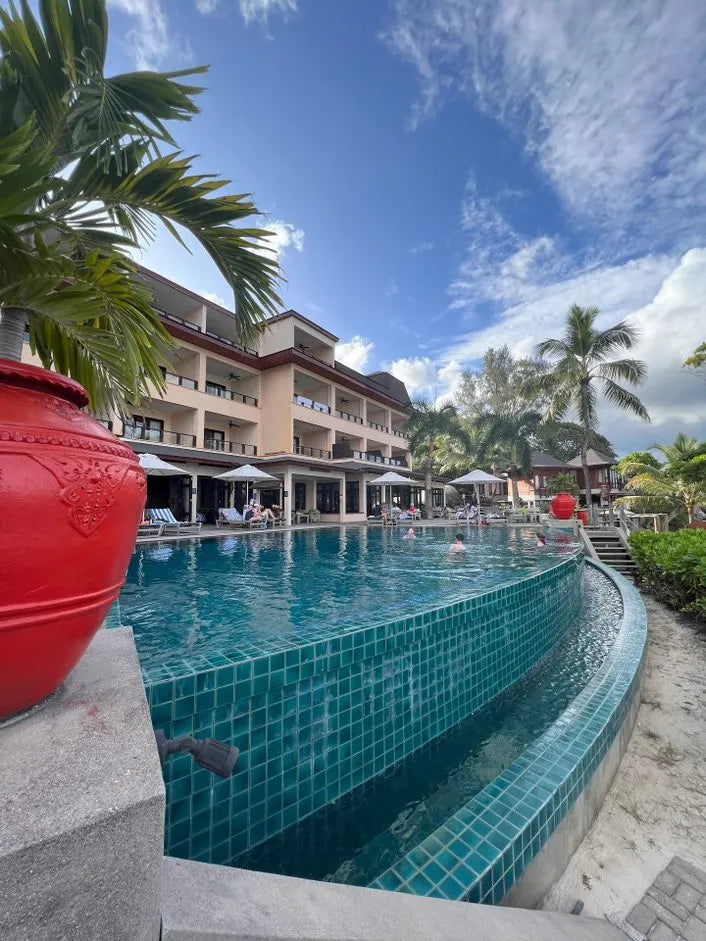 Pool at DoubleTree by Hilton Seychelles Allamanda Resort and Spa, Mahe Island, Seychelles.