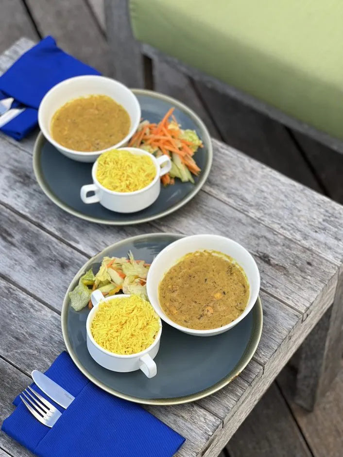 Restaurant at DoubleTree by Hilton Seychelles Allamanda Resort and Spa, Mahe Island, Seychelles.