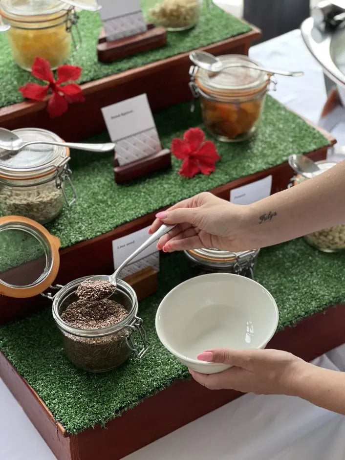 Restaurant at DoubleTree by Hilton Seychelles Allamanda Resort and Spa, Mahe Island, Seychelles.