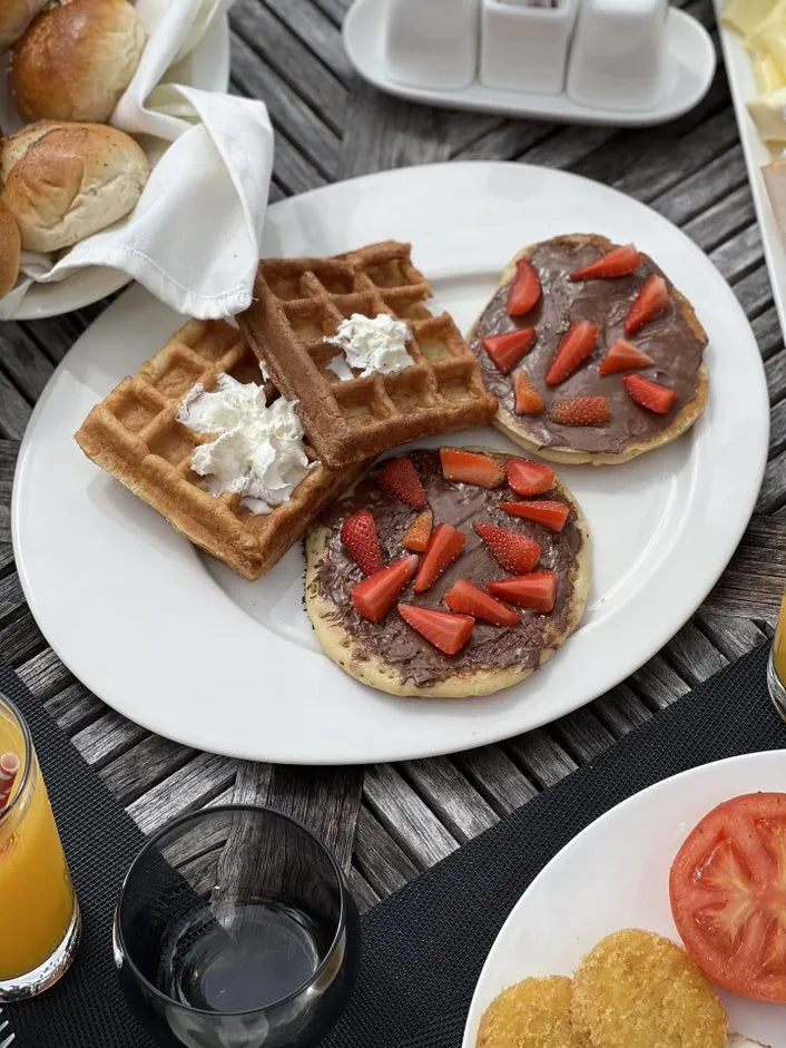 Sweet Breakfast at DoubleTree by Hilton Seychelles Allamanda Resort and Spa, Mahe Island, Seychelles.