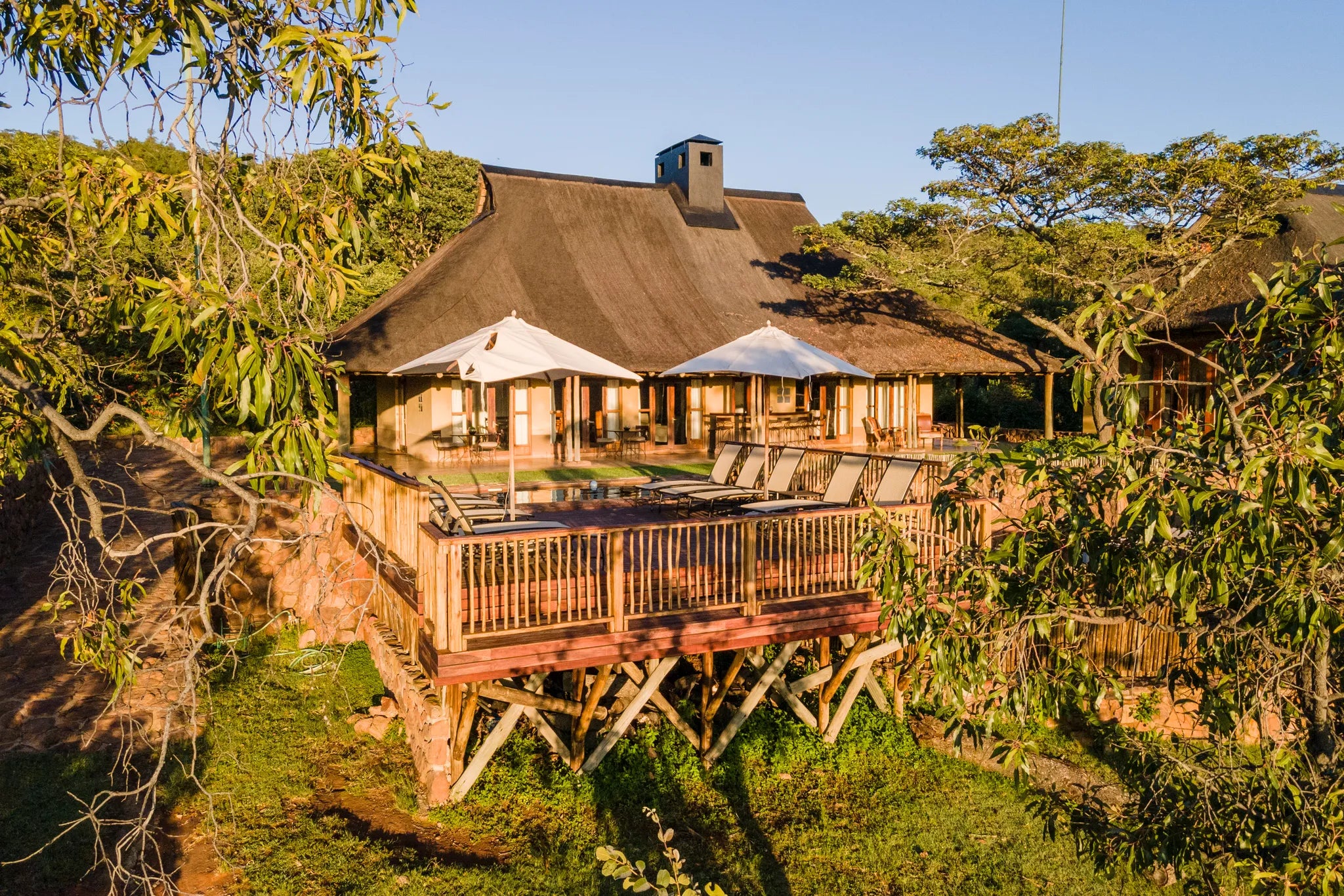 Ekuthuleni Main Lodge at Ekuthuleni Lodge, Welgevonden Game Reserve, South Africa.