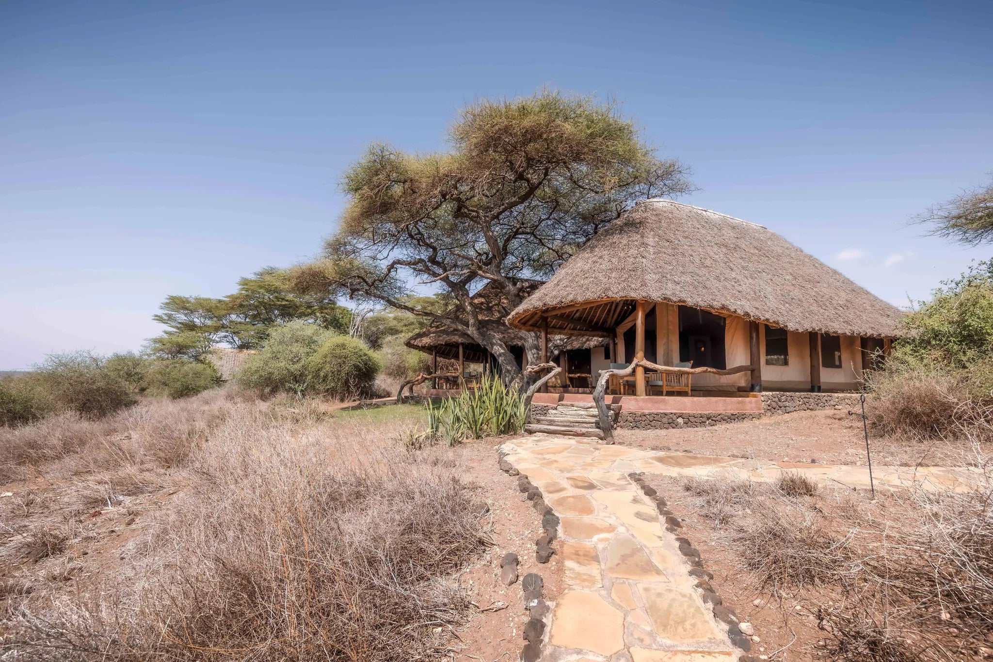 Tortilis Camp Amboseli at Elewana Tortilis Camp Amboseli, Amboseli National Park, Kenya.