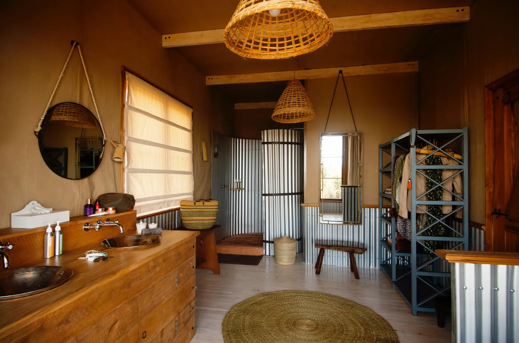 Bathroom at Entamanu Private, Ngorongoro Crater, Tanzania.