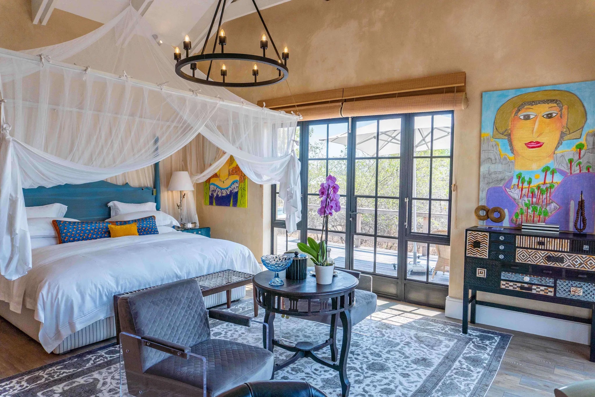 Farmhouse at Royal Malewane - Bedroom at Farmhouse at Royal Malewane, Thornybush Game Reserve, South Africa.