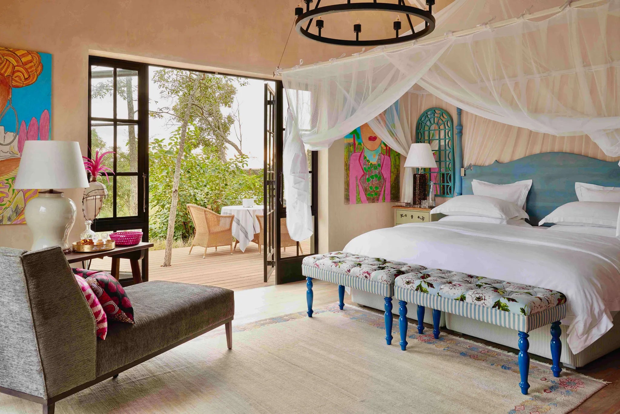 Farmhouse at Royal Malewane - Bedroom at Farmhouse at Royal Malewane, Thornybush Game Reserve, South Africa.