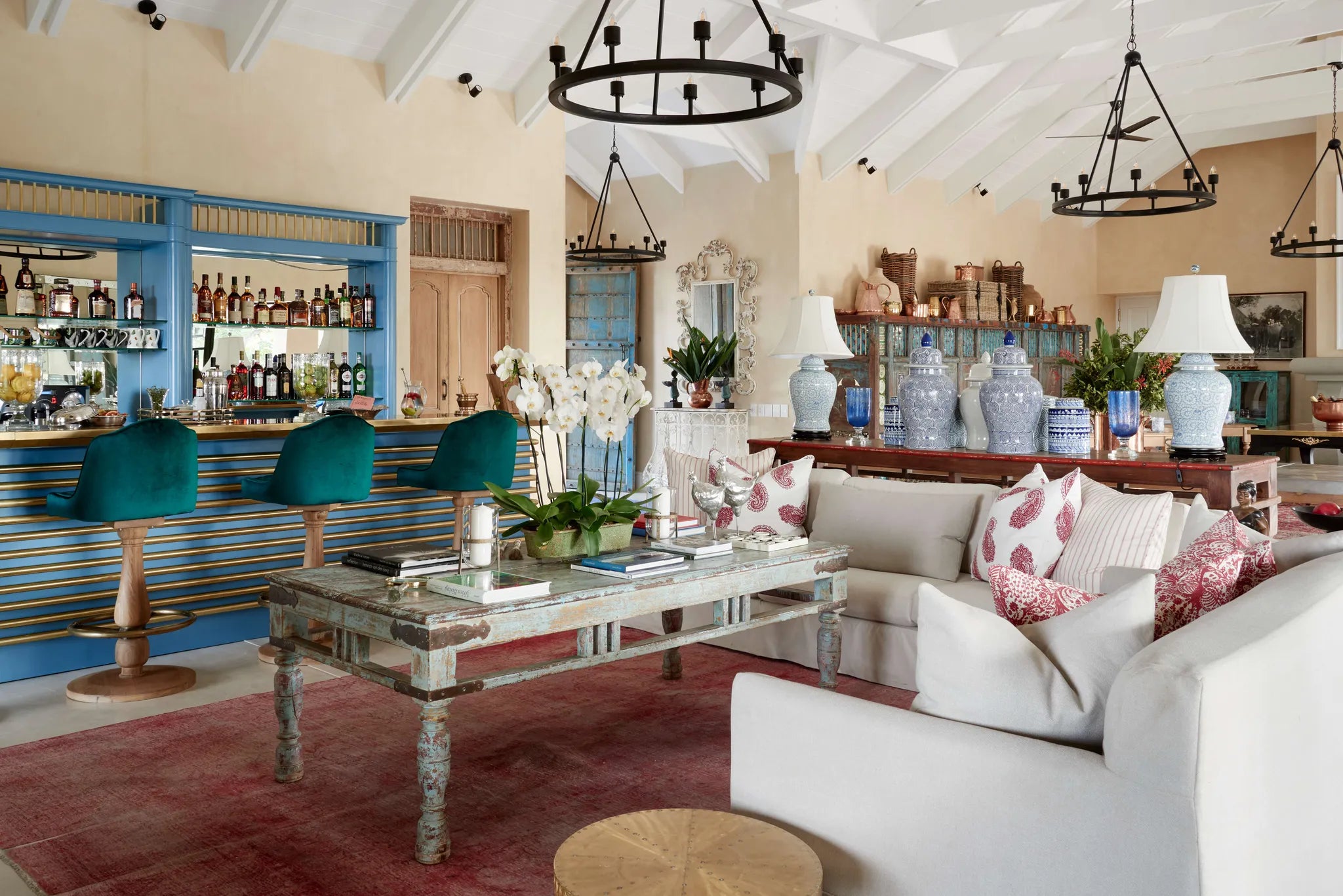 Farmstead Lounge at Farmstead at Royal Malewane, Thornybush Game Reserve, South Africa.