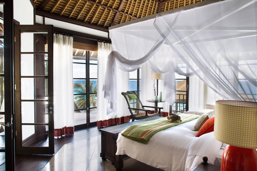 Master Bedroom at Fregate Island Private, Fregate Island, Seychelles.