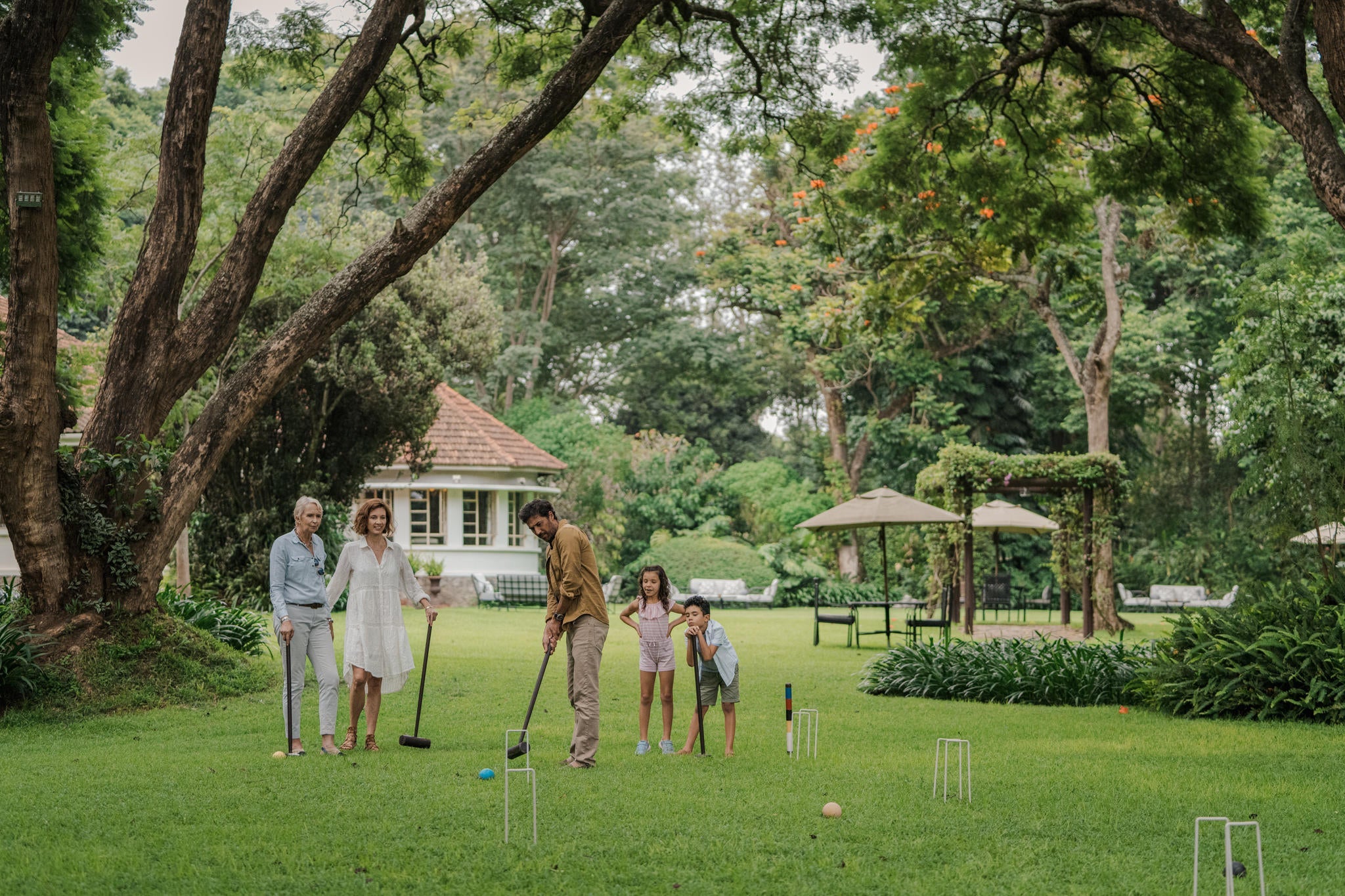 Croquet on the lawn