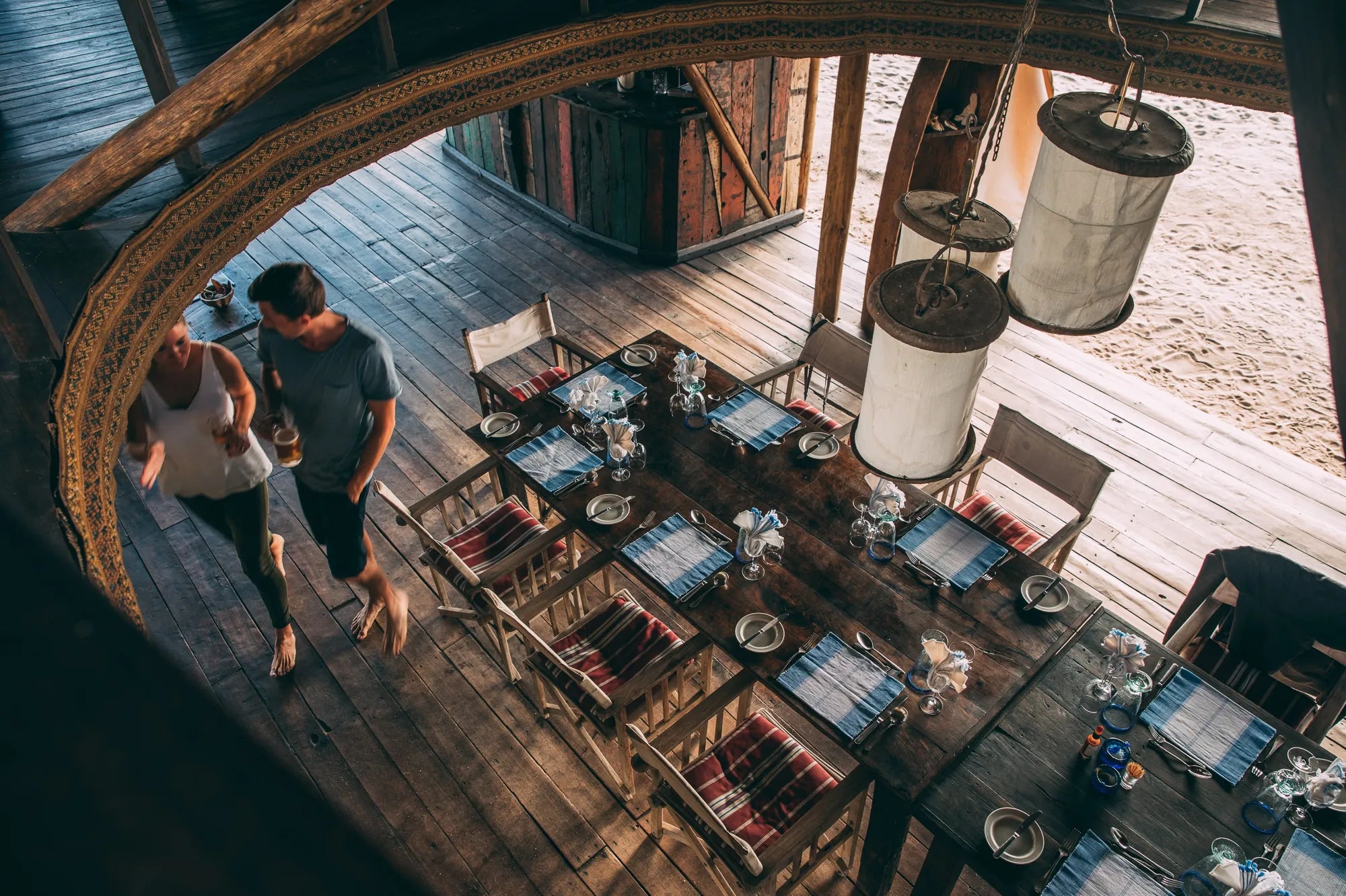 Dining at Greystoke, Mahale, Mahale Mountain National Park, Tanzania.