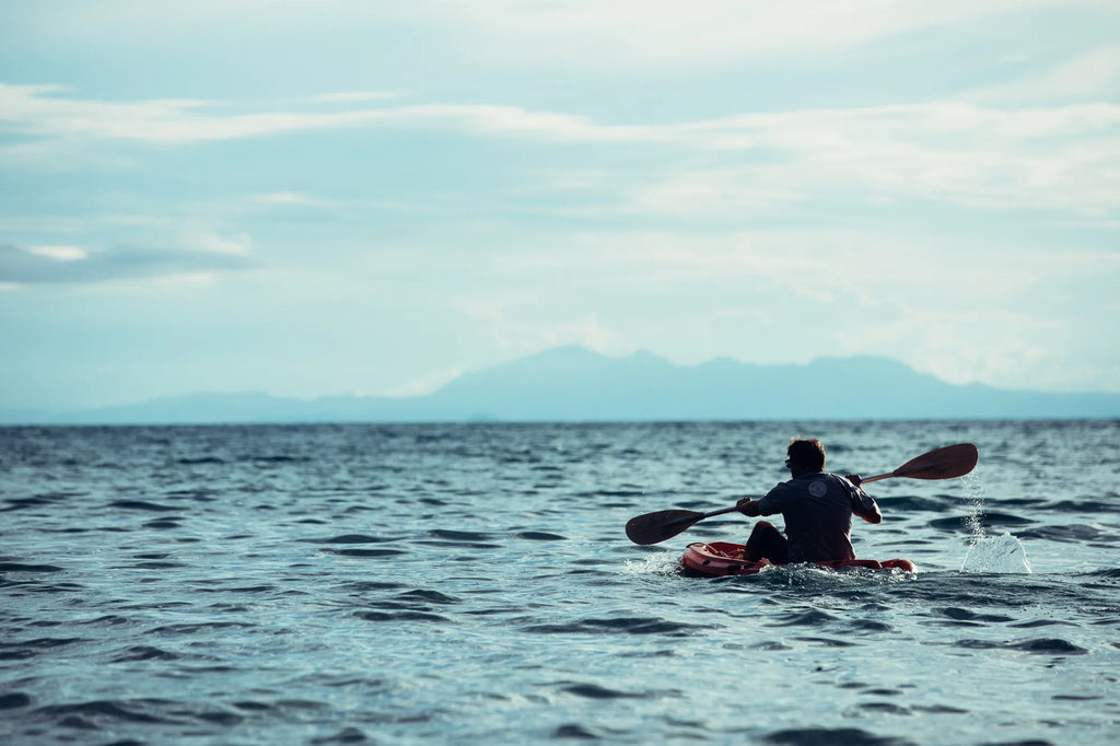 Kayaking at Greystoke, Mahale, Mahale Mountain National Park, Tanzania.
