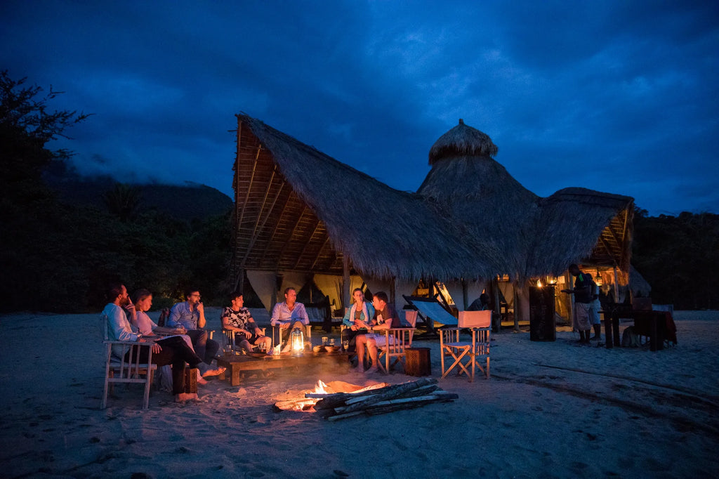 Sundowners at Greystoke, Mahale, Mahale Mountain National Park, Tanzania.