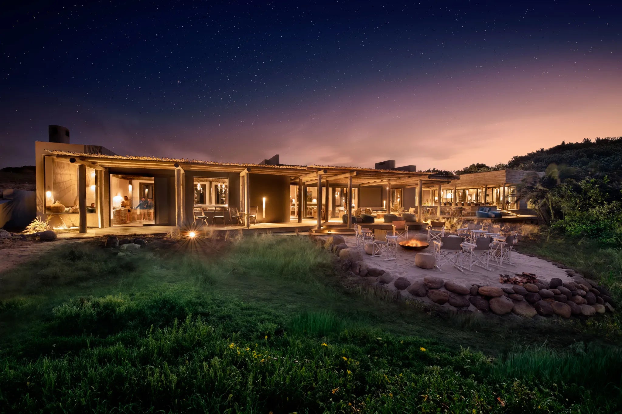 main area at GweGwe Beach Lodge, The Wild Coast, South Africa.