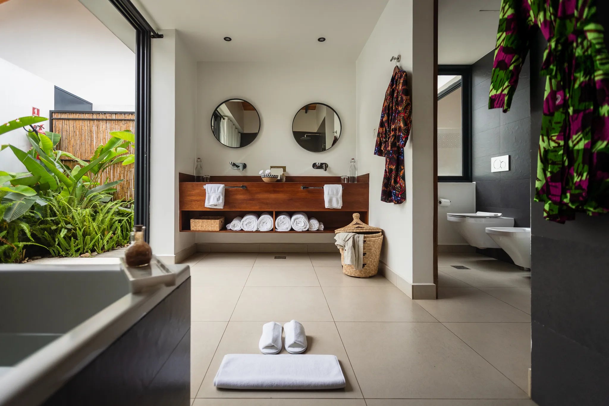 Luxury Pool Villa Bathroom at Hemingways Retreat Kigali, Kigali, Rwanda.