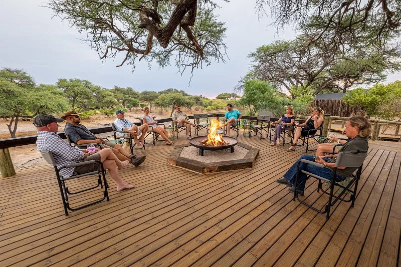 Boma area at Hideaways Mogotlho Safari Lodge, Khwai River, Khwai, Botswana.