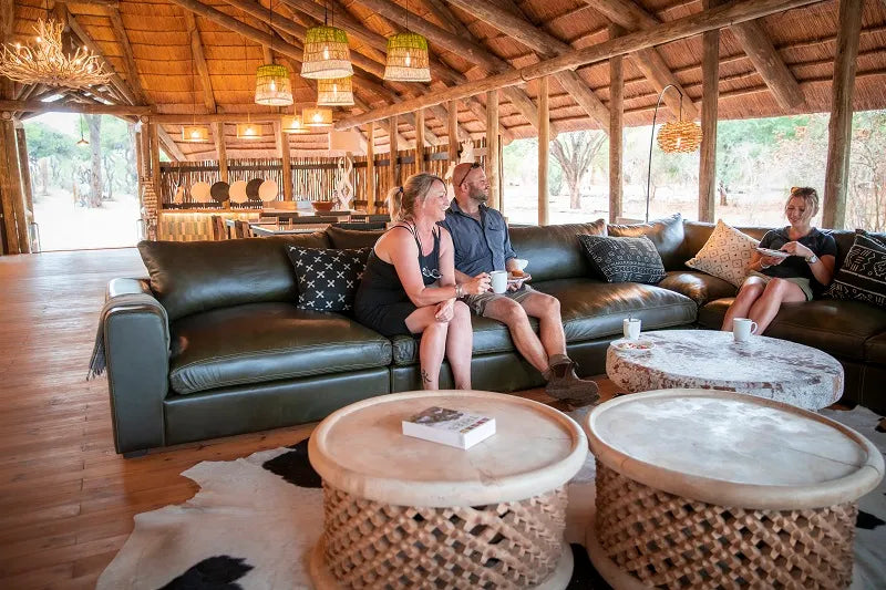 Main Lodge - Lounge area at Hideaways Mogotlho Safari Lodge, Khwai River, Khwai, Botswana.