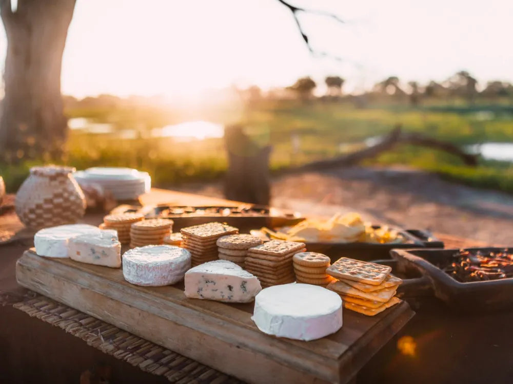 Snack platter at Hideaways Mogotlho Safari Lodge, Khwai River, Khwai, Botswana.