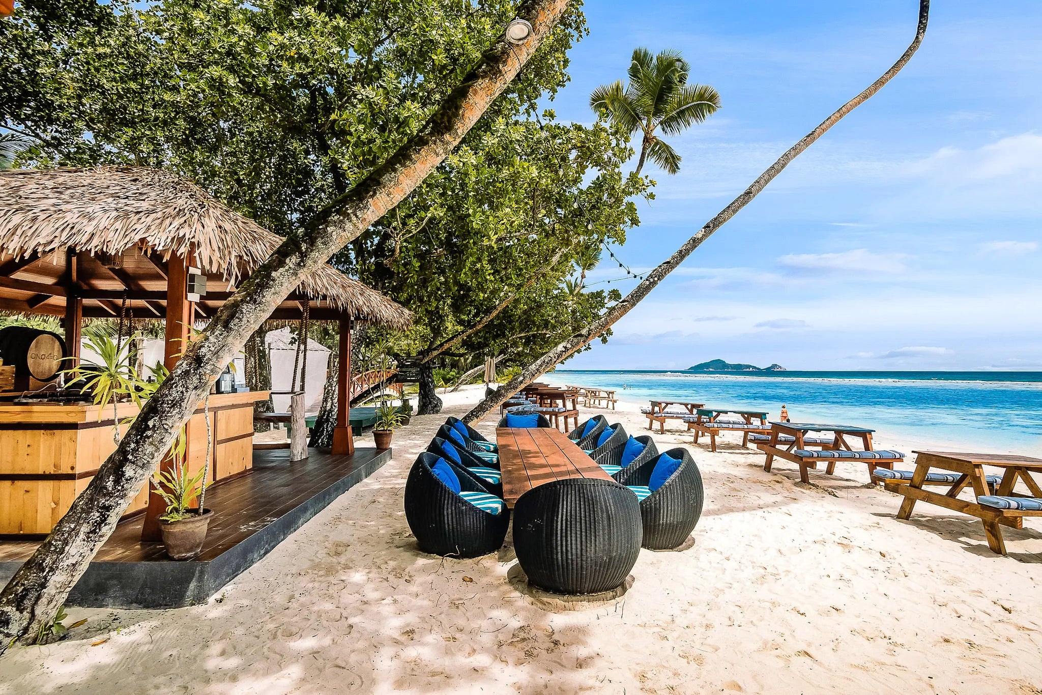 Four Degrees Restaurant at Hilton Seychelles Labriz Resort & Spa, Silhouette Island, Seychelles.