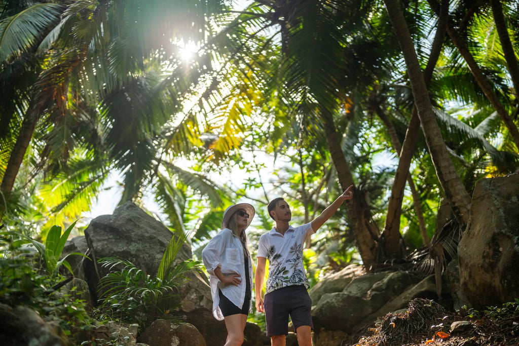 Hiking at Hilton Seychelles Labriz Resort & Spa, Silhouette Island, Seychelles.