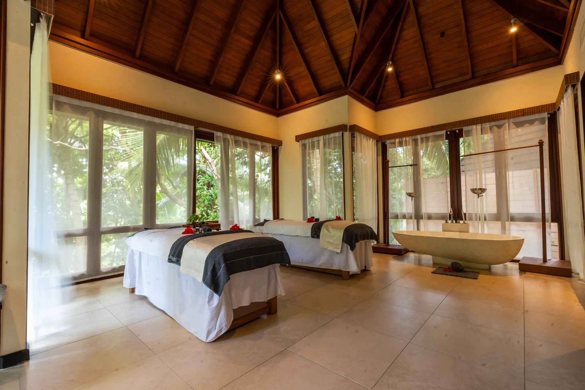 Spa at Hilton Seychelles Labriz Resort & Spa, Silhouette Island, Seychelles.