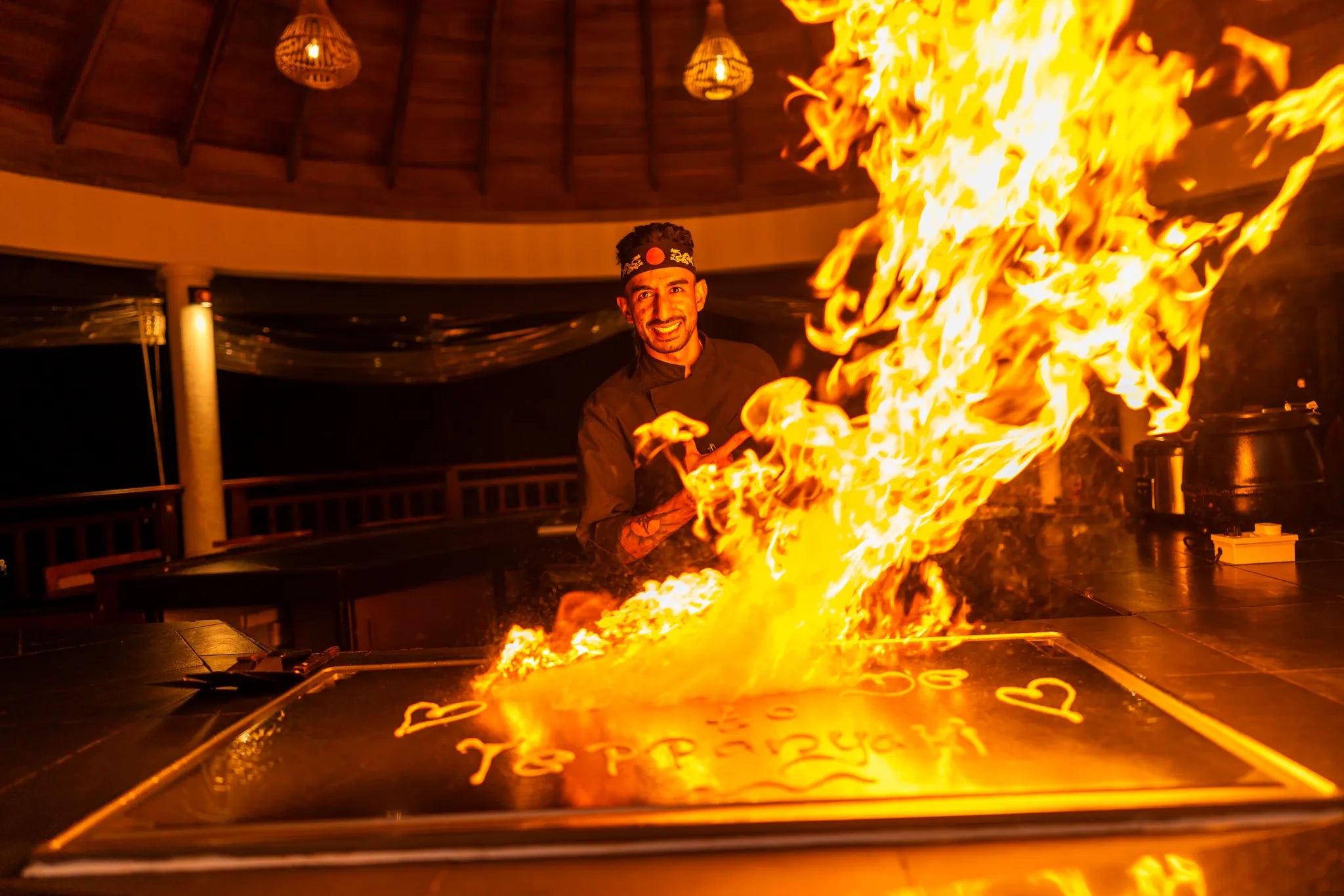 Teppanyaki at Hilton Seychelles Labriz Resort & Spa, Silhouette Island, Seychelles.