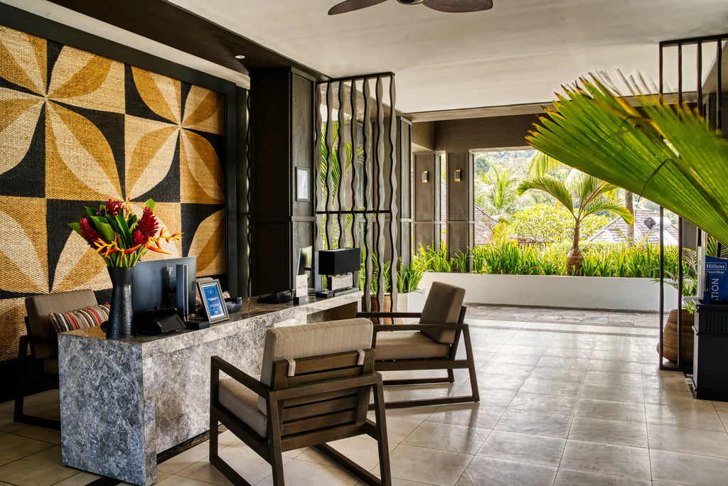 Front Desk at Hilton Seychelles Northolme Resort & Spa, Mahe Island, Seychelles.