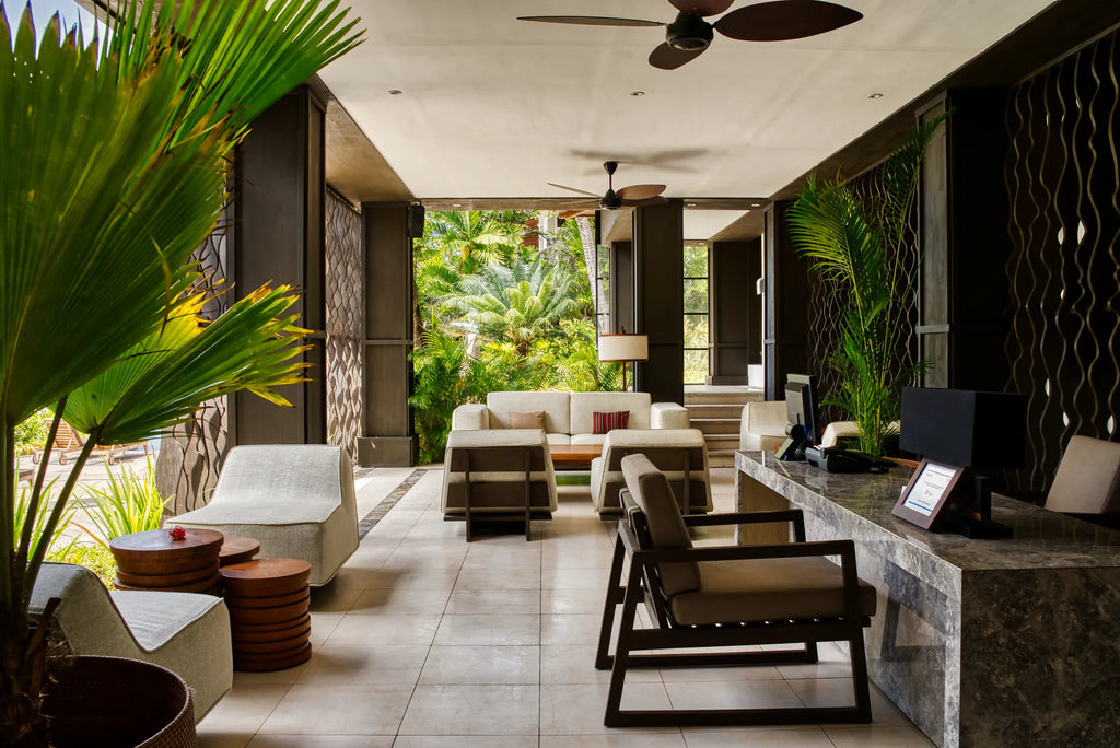 Concierge Desk at Hilton Seychelles Northolme Resort & Spa, Mahe Island, Seychelles.
