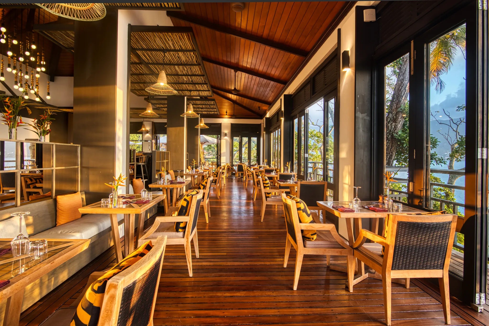 Mahe restaurant at Hilton Seychelles Northolme Resort & Spa, Mahe Island, Seychelles.