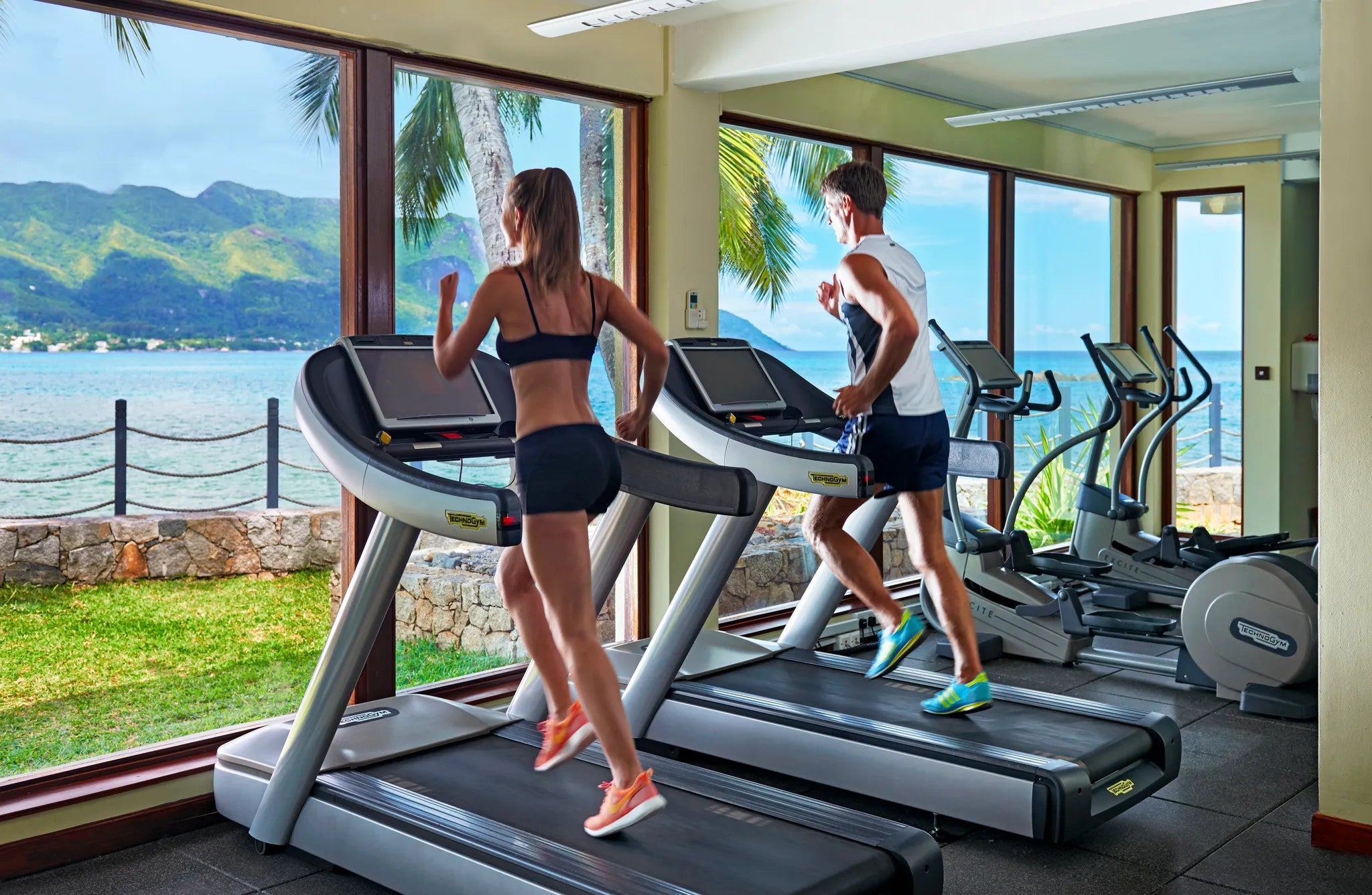 Fitness centre at Hilton Seychelles Northolme Resort & Spa, Mahe Island, Seychelles.