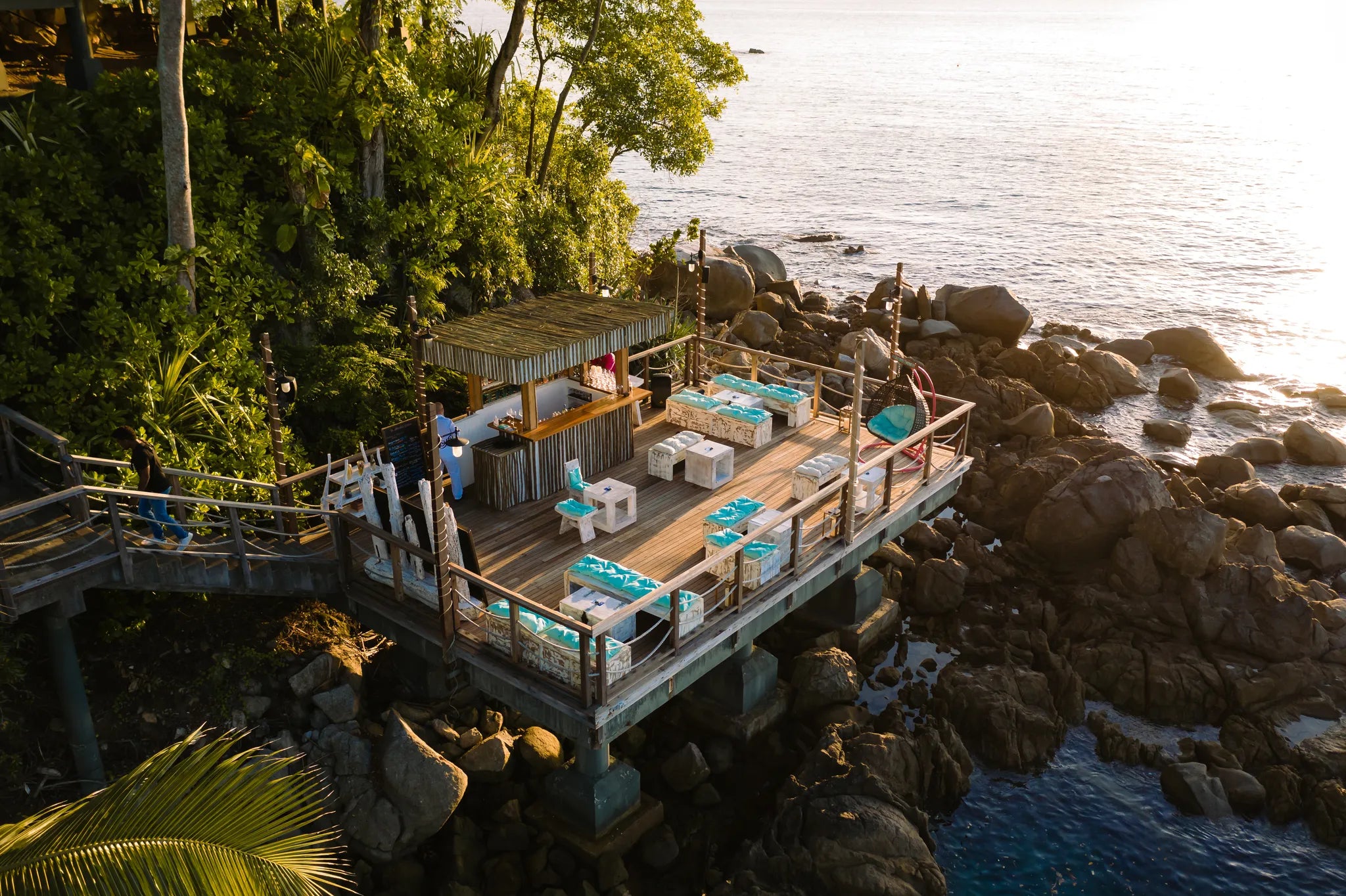 The Lower Deck at Hilton Seychelles Northolme Resort & Spa, Mahe Island, Seychelles.