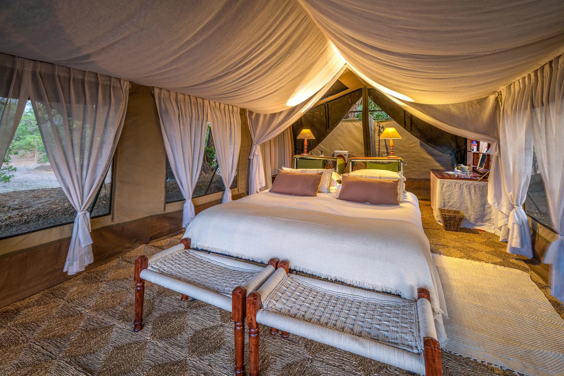 John's Camp at John's Camp, Mana Pools National Park, Zimbabwe.