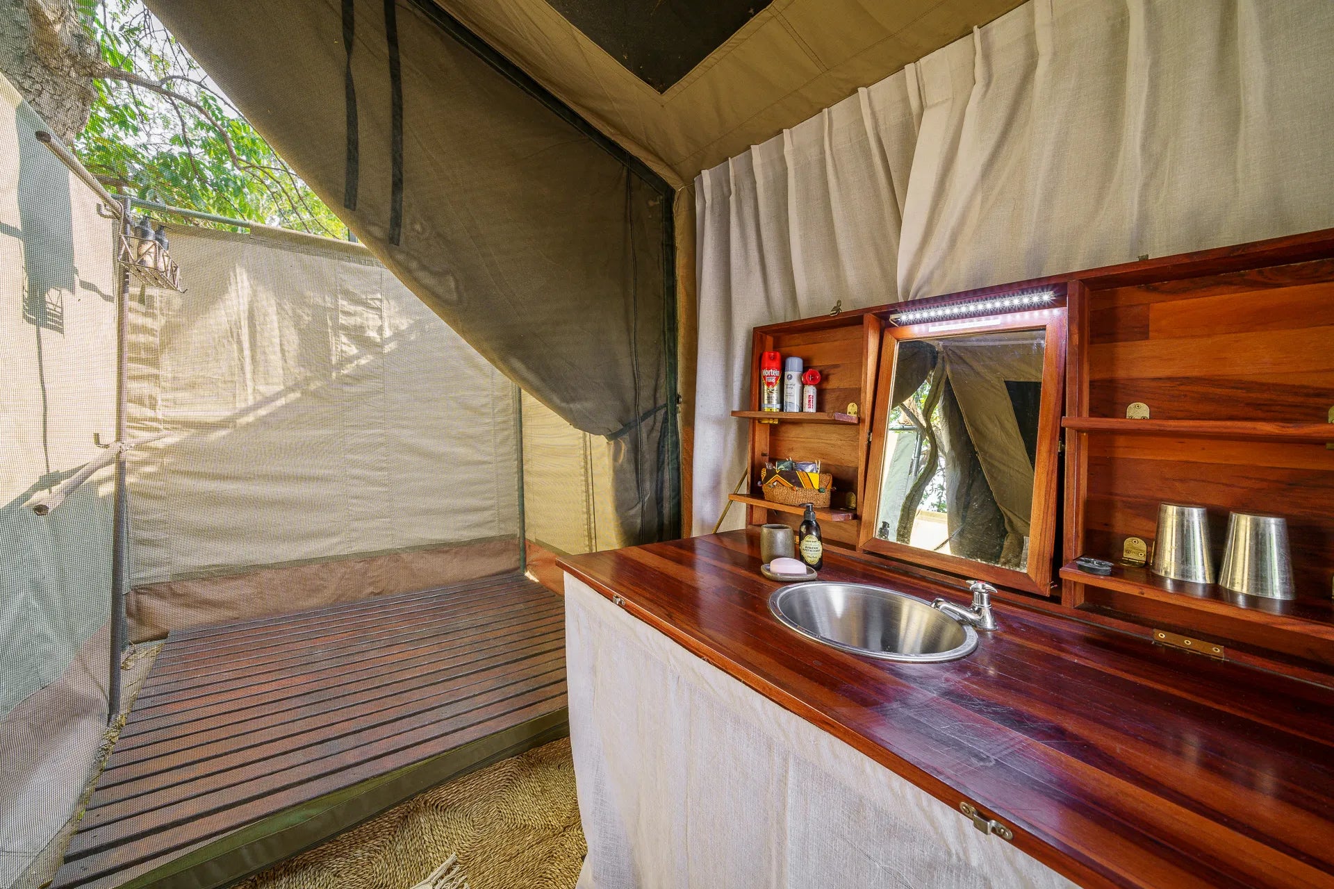 John's Camp at John's Camp, Mana Pools National Park, Zimbabwe.