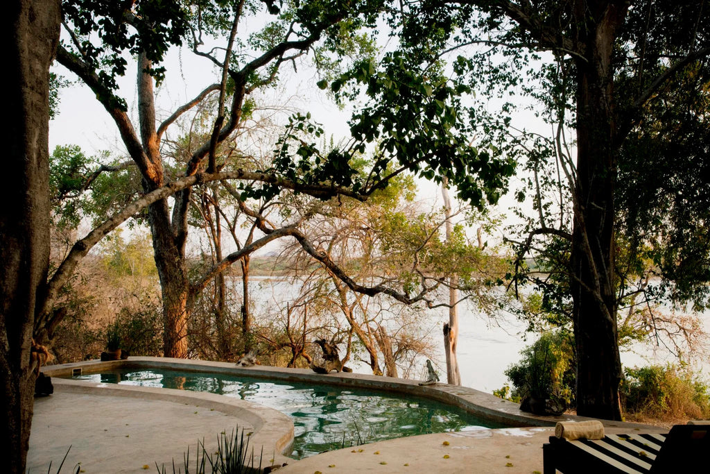 Main swimming pool at Kiba Point Selous, Nyerere National Park, Tanzania.