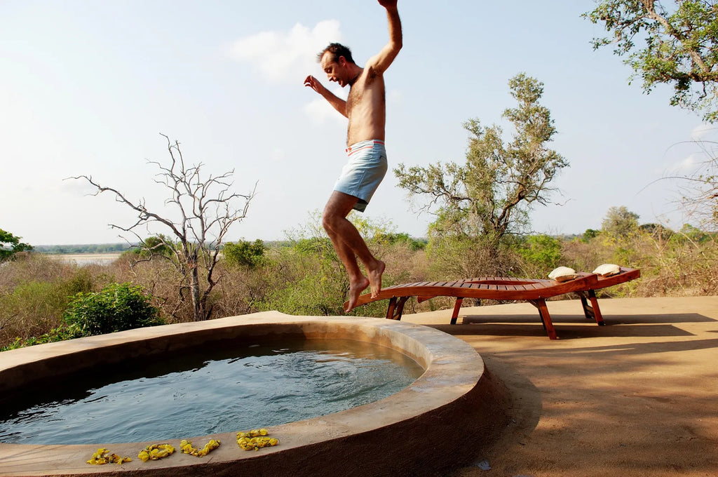 Swimming at Kiba Point Selous, Nyerere National Park, Tanzania.