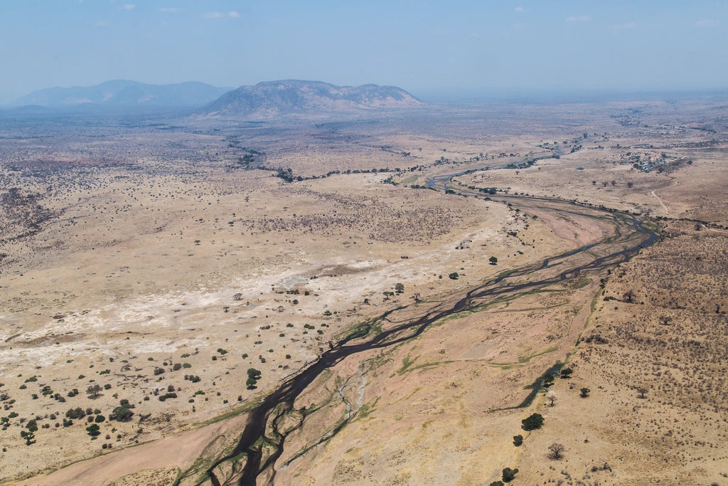 Ruaha from the air at Kigelia Ruaha, Ruaha National Park, Tanzania.