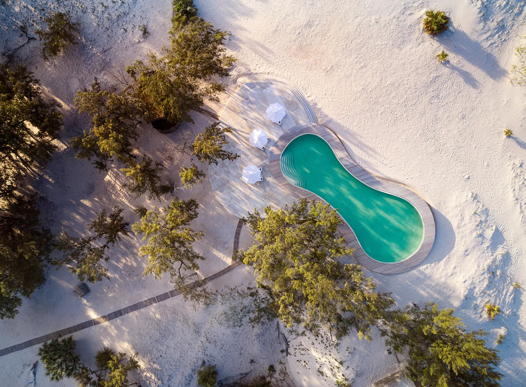 Lagoon pool at Kisawa Sanctuary, Benguerra Island, Mozambique.