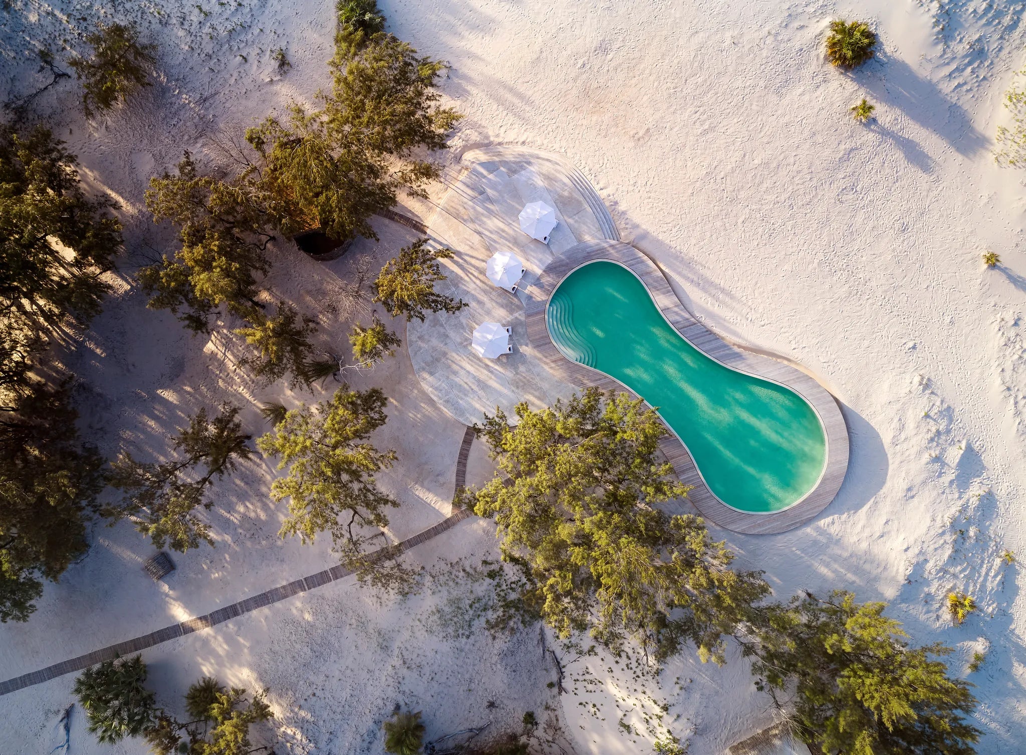 Lagoon pool at Kisawa Sanctuary, Benguerra Island, Mozambique.