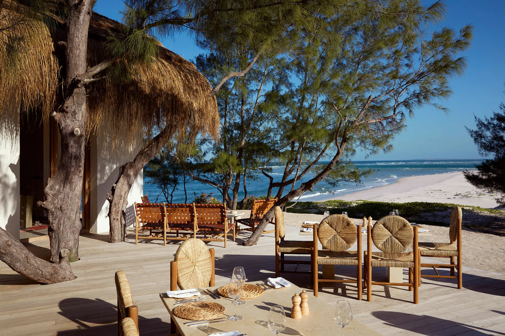 The Main Terrace at Kisawa Sanctuary, Benguerra Island, Mozambique.