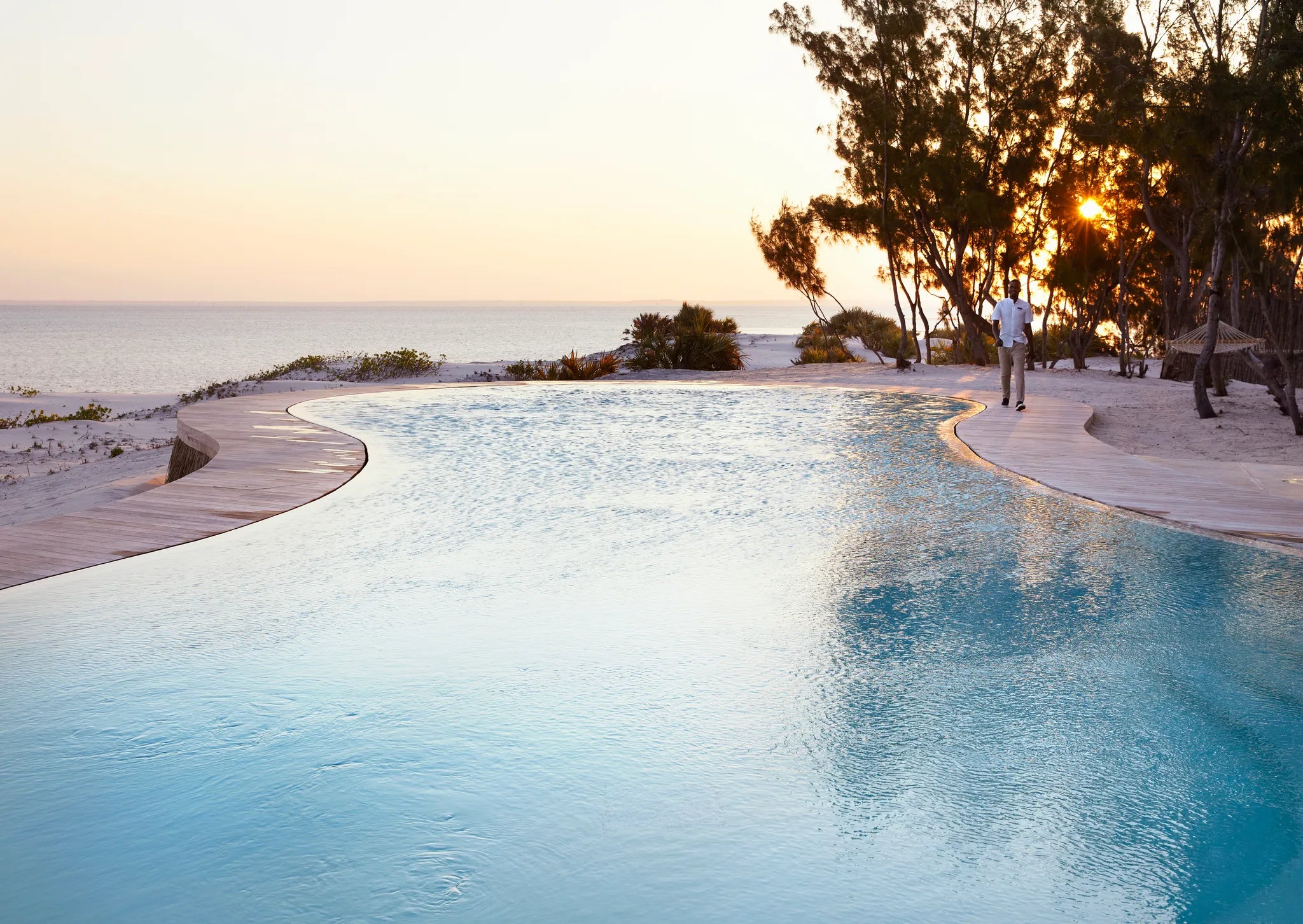 Lagoon pool at Kisawa Sanctuary, Benguerra Island, Mozambique.