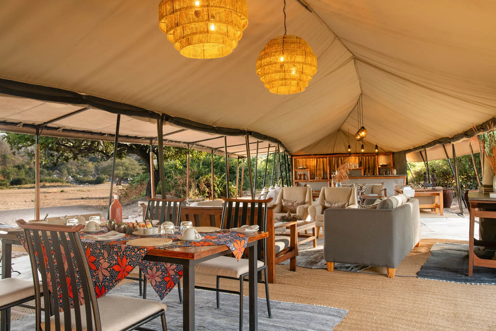 Kokoko - Main Area Bar and Lounge at Kokoko Camp, Ruaha National Park, Tanzania.