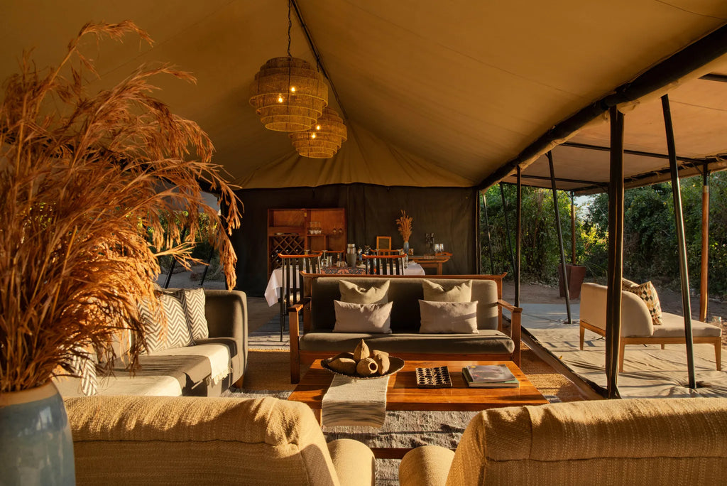 Kokoko - Main Lounge Area at Kokoko Camp, Ruaha National Park, Tanzania.