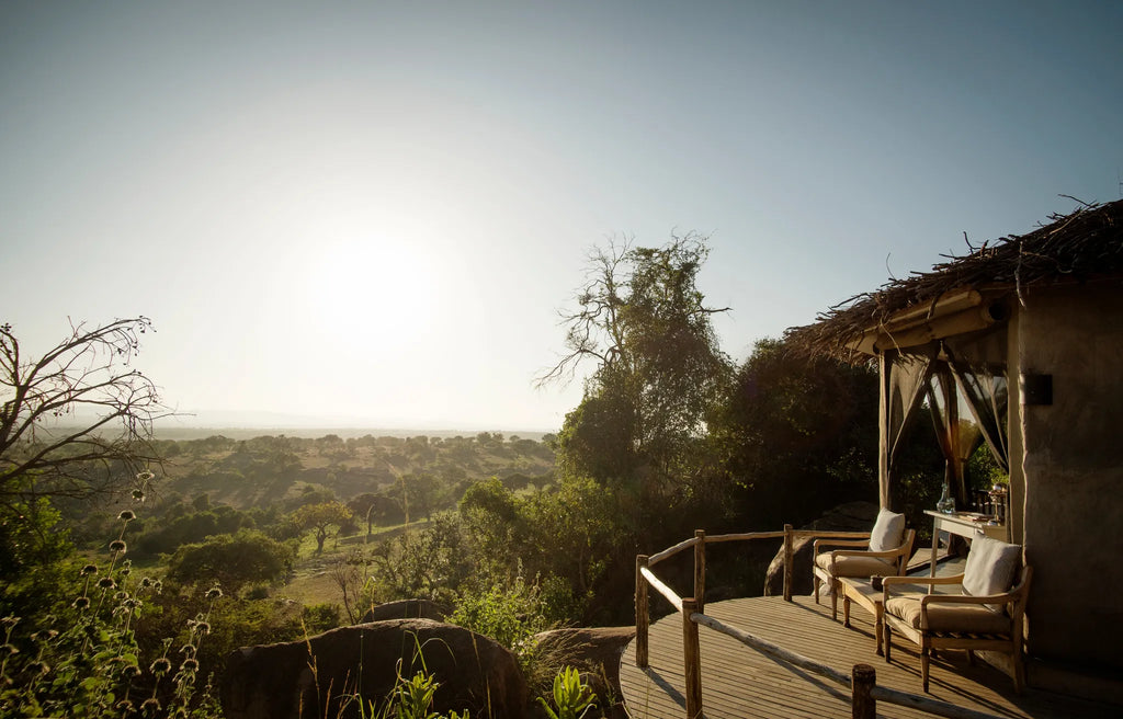 Veranda at Lamai Serengeti, Northern Serengeti, Tanzania.