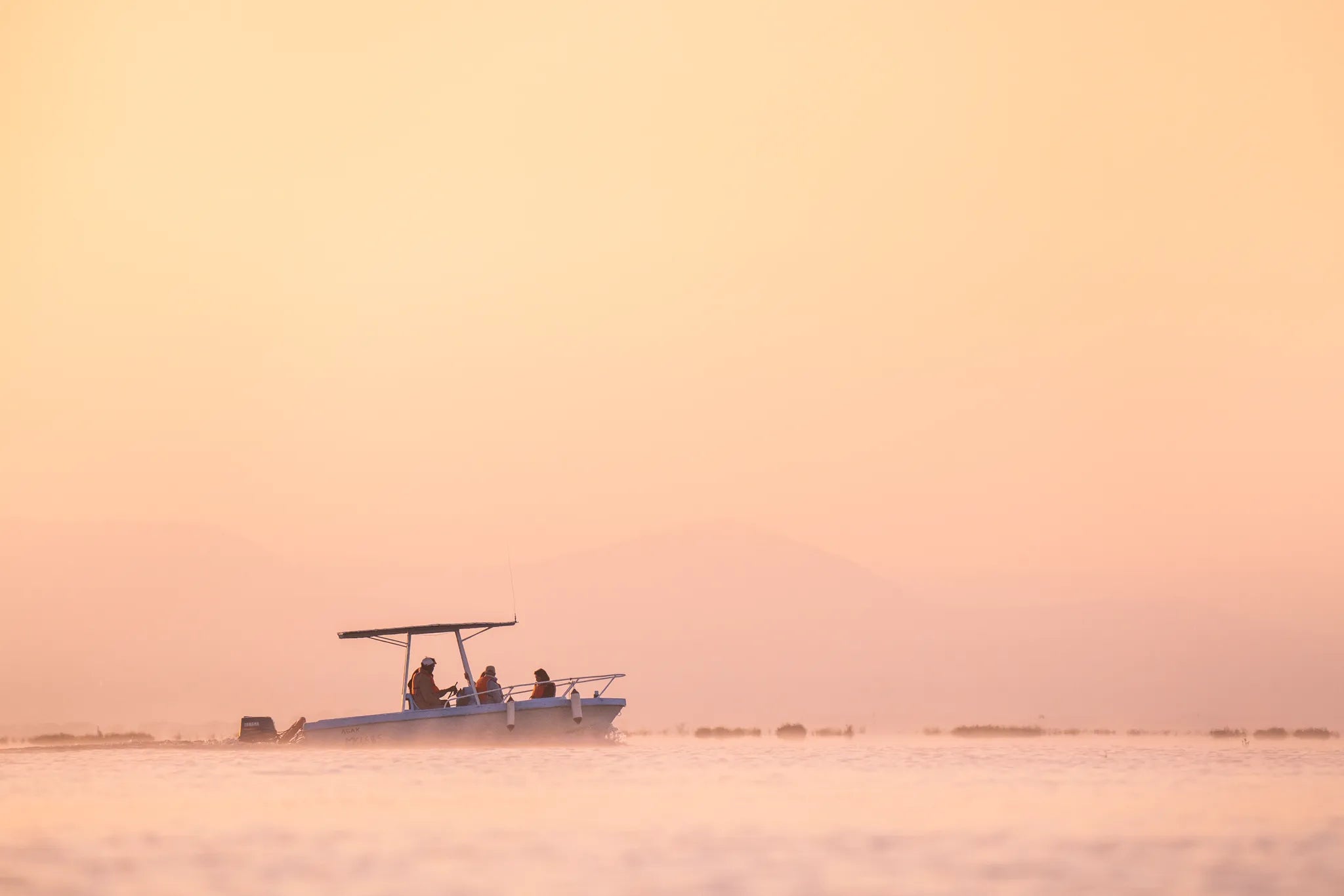 Boat rides on Lake Naivasha at Loldia House, Naivasha, Kenya.