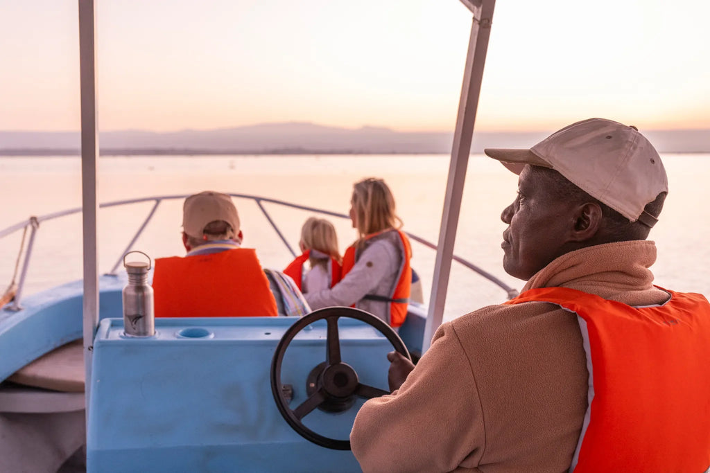 Boat rides on Lake Naivasha at Loldia House, Naivasha, Kenya.