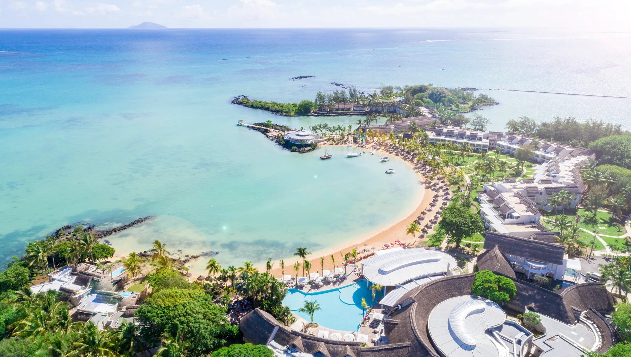 Aerial at LUX* Grand Gaube, Mauritius, Grand Gaube, Mauritius.