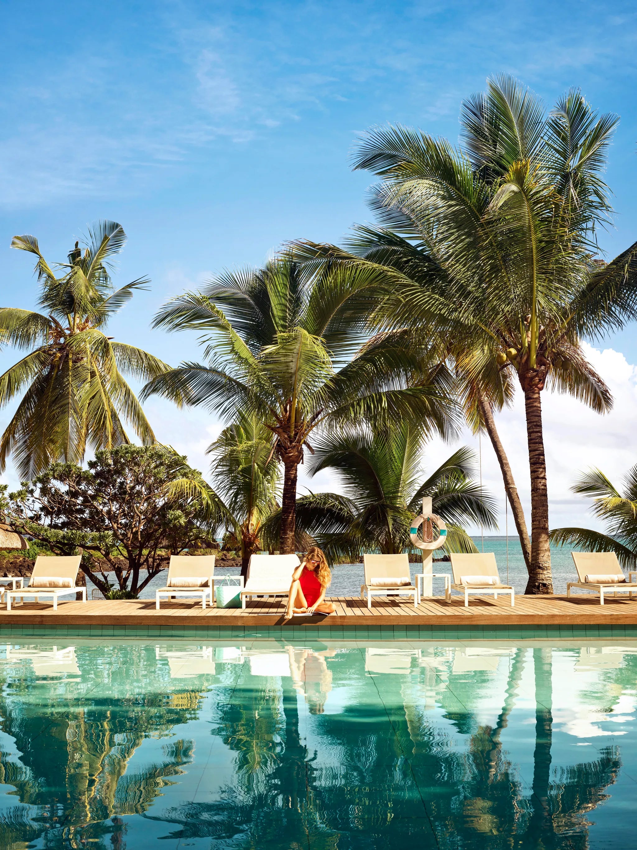 Pool at LUX* Grand Gaube, Mauritius, Grand Gaube, Mauritius.