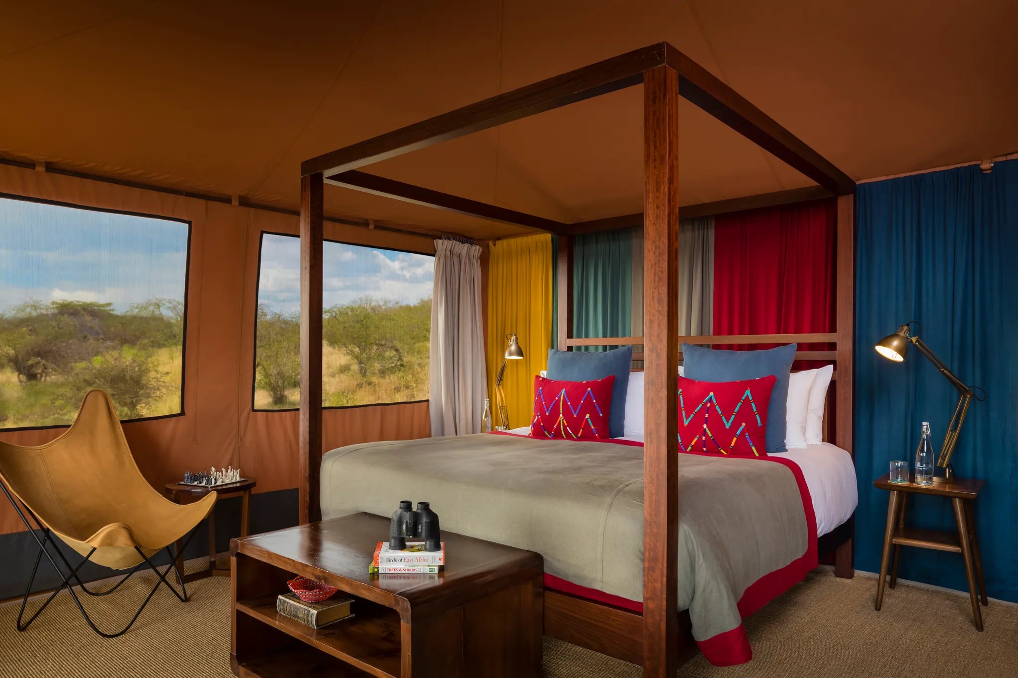 Luxury tented family suite at Mahali Mzuri, Olare Motorogi Conservancy, Kenya.