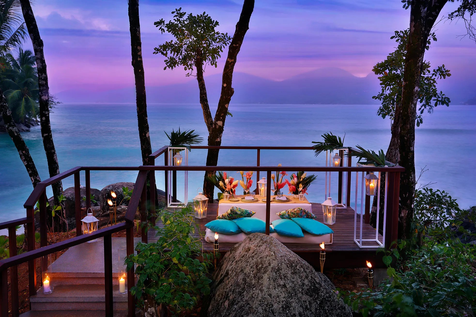 Private dinner at Mango House Seychelles, LXR Hotels & Resorts, Mahe Island, Seychelles.